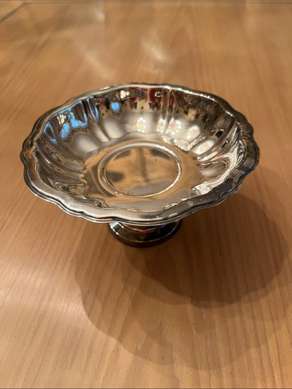 Vintage Oneida Pedestal Trinket Dish/Tray